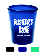 blue shot glass